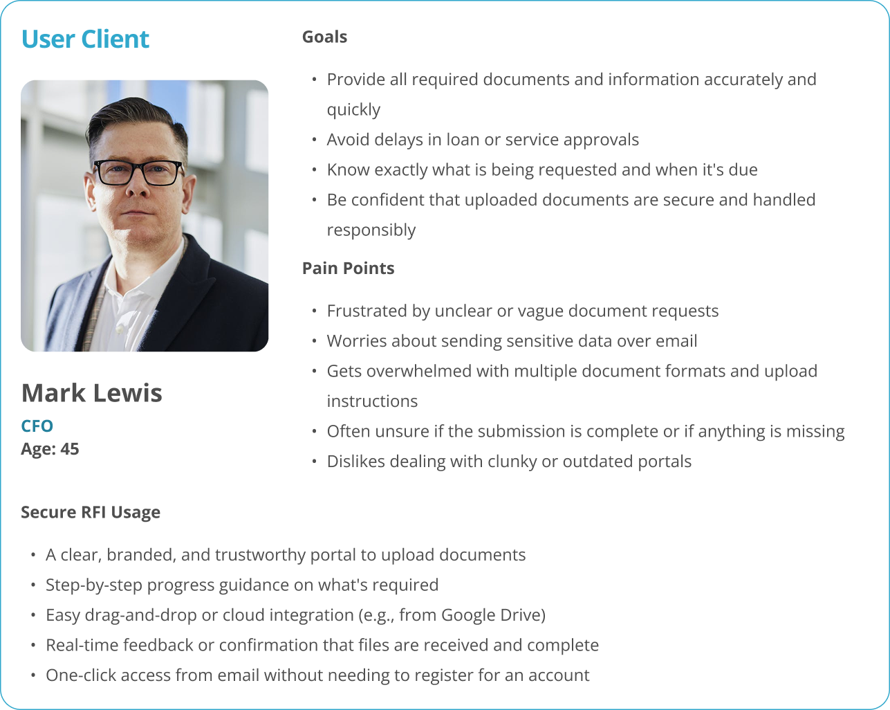 Client user persona